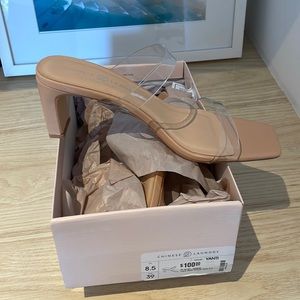 Heeled sandals. Brand new, never worn.